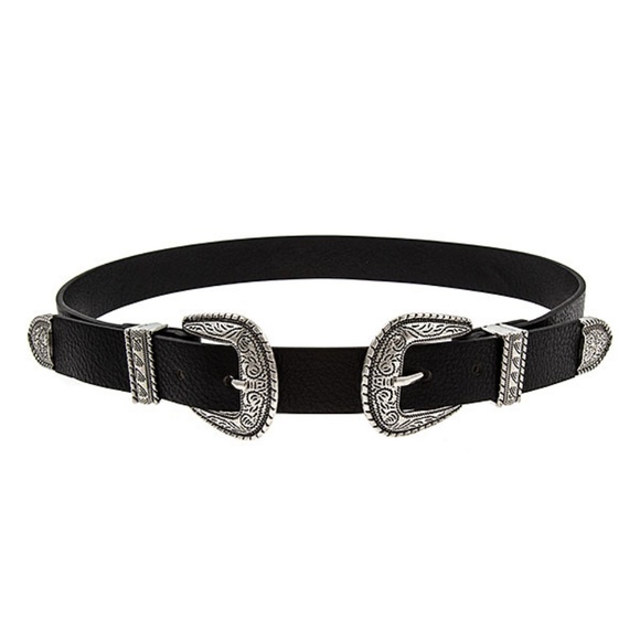 Accessories - 30% OFF 2/MORE Double Buckle Belt Black